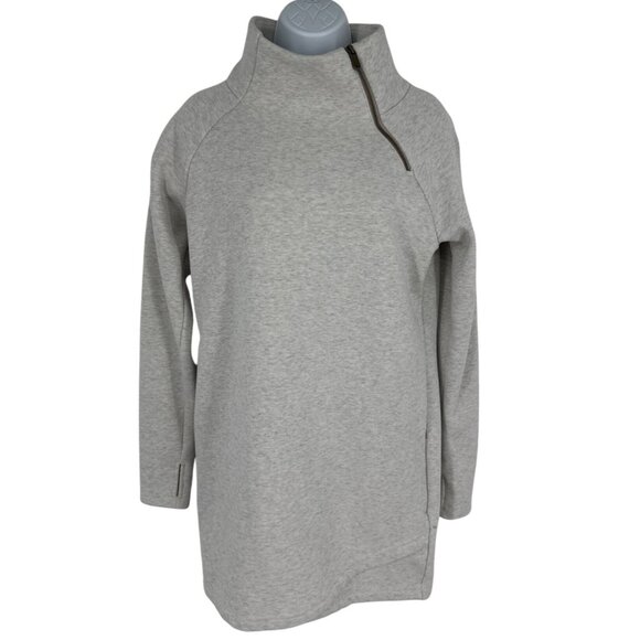 Athleta Cozy Karma Asym High Neck Long Sleeve Sweatshirt Dress Size XS - Picture 1 of 14